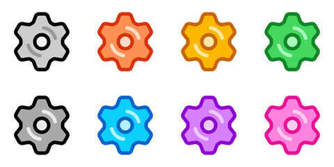 Editable vector gear cog setting icon. Part of a big icon set family. Perfect for web and app interfaces, presentations, infographics, etc