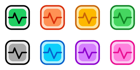 Editable vector heartbeat system status icon. Part of a big icon set family. Perfect for web and app interfaces, presentations, infographics, etc