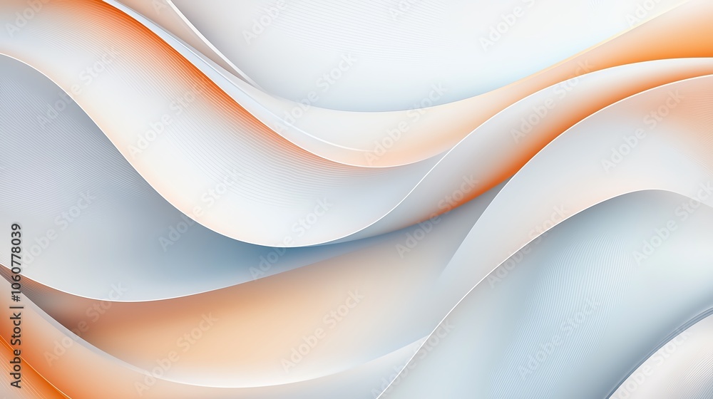 Poster abstract waves in soft hues create a serene and modern background, perfect for design projects or di