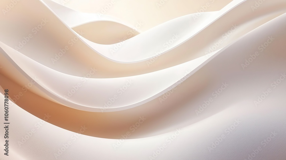 Poster soft, flowing abstract fabric background with gentle curves and a warm color palette ideal for elega
