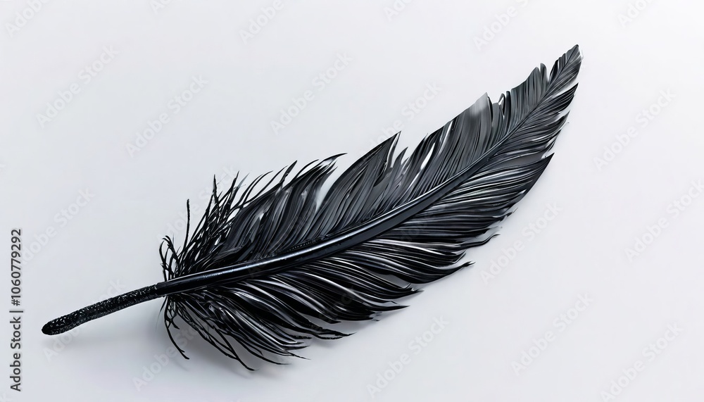 Poster slow motion feather background. macro. close up. white fluff in black background