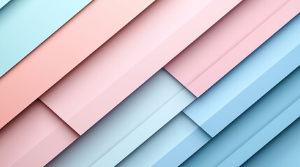 Obraz premium Colorful layered paper in pastel shades creates a soothing and modern background, ideal for artistic and design projects.