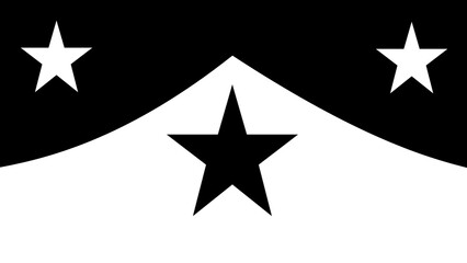 black and white stars