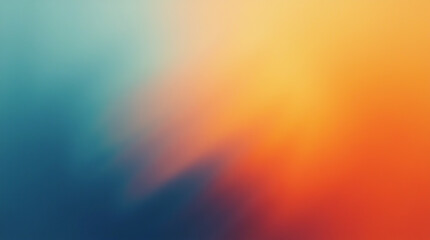 Naklejka premium Abstract background with blurred paints and smearing effect in orange-blue tones