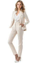Elegant Woman in Formal Attire Standing Gracefully