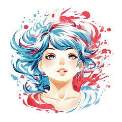 concept painting design object on white background