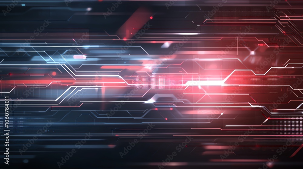 Poster Dynamic abstract background with flowing light streams, digital patterns, and vibrant colors, ideal for tech and futuristic themes.