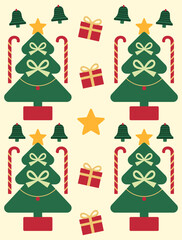 Christmas Pattern Design for Background or Wallpaper