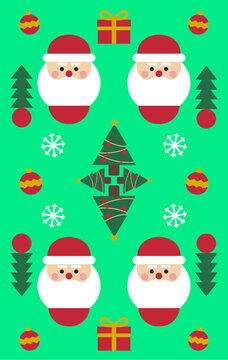 Christmas Pattern Design for Background or Wallpaper