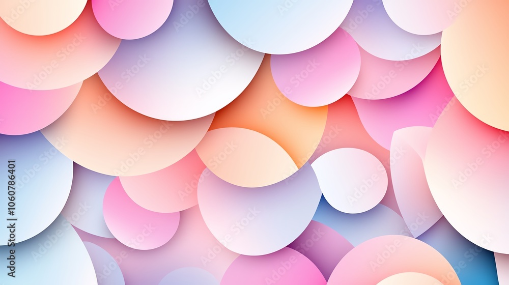 Aufkleber a vibrant, abstract background featuring colorful circles cascading in soft hues, perfect for modern