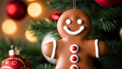 Piernikowa ozdoba na choince świątecznej