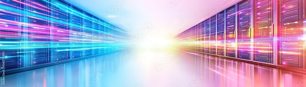 Poster experience the futuristic glow of a synthwave-inspired scene merging technology and imagination in a