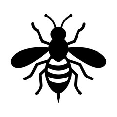Bee icon vector art design illustration isolated on a white background