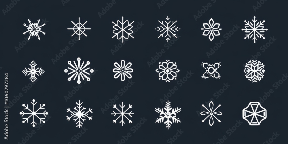 Aufkleber these are icons that look like snowflakes. they are used to represent winter and snow. you can find 