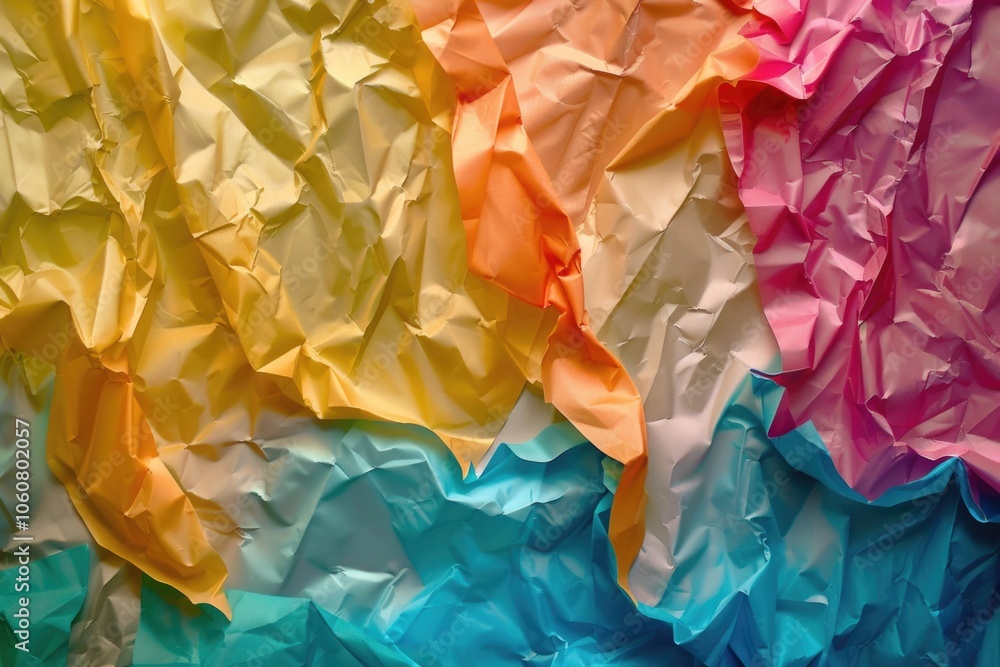 Poster A close-up shot of crumpled paper, great for adding texture and interest to your design or presentation
