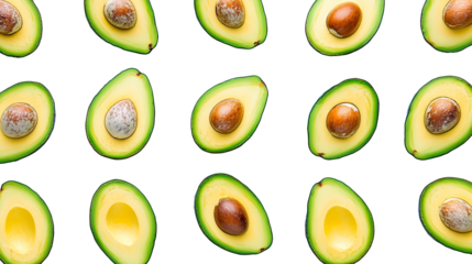 Colorful avocado pattern, a vibrant and fresh design for backgrounds, wallpapers, creative projects