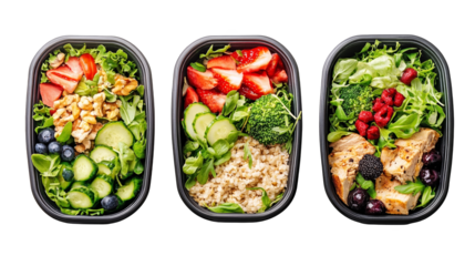 Three food containers, perfect for meal prep, storage, and onthego freshness three