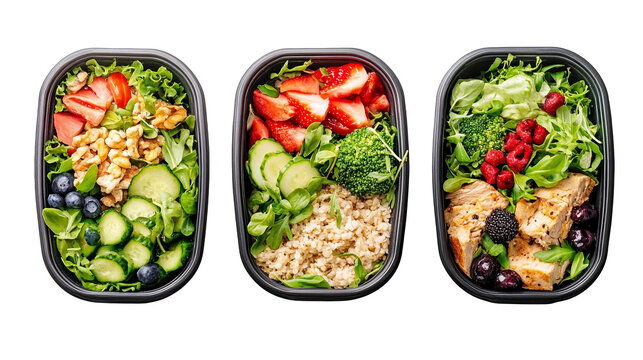 Three food containers, perfect for meal prep, storage, and onthego freshness three