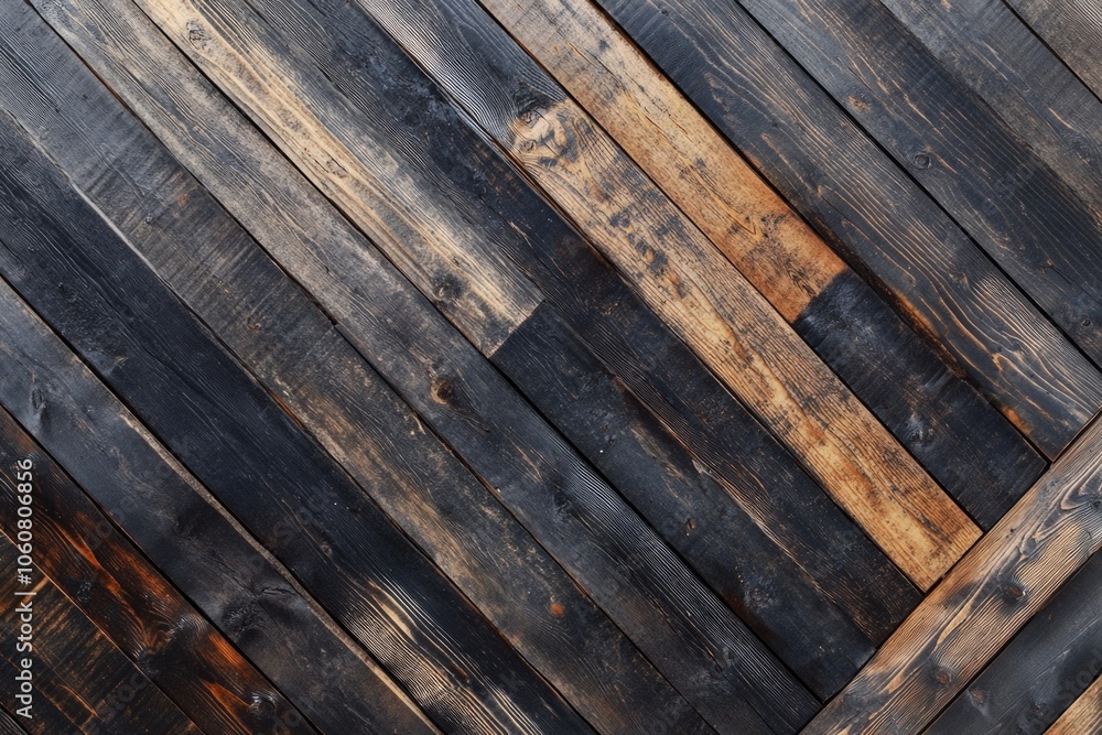 Poster a close-up view of a wooden wall with rough texture and wood grain pattern