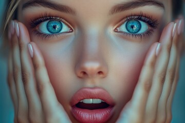 Close-up of a woman hiding her face, possibly upset or emotional