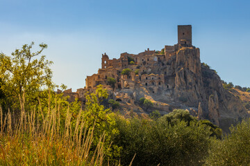 The abandoned village of Craco in Basilicata, Italy