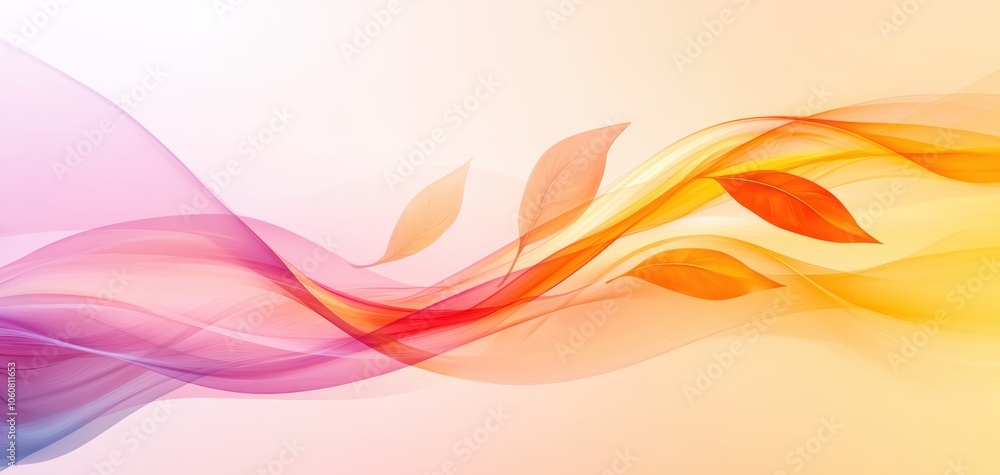 Poster Abstract colorful wave design with flowing shapes and gradient hues, perfect for backgrounds or artistic compositions.
