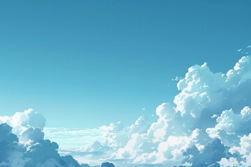 Plain Sky blue wallpaper. Premium color. Vector illustration.