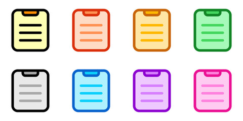 Editable vector file clipboard paste icon. Part of a big icon set family. Perfect for web and app interfaces, presentations, infographics, etc