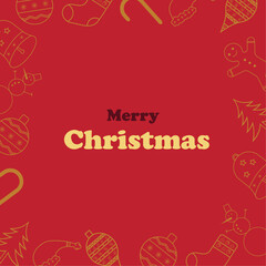 Christmas whish card with Christmas tree decoration