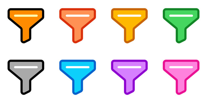 Editable vector filter funnel icon. Part of a big icon set family. Perfect for web and app interfaces, presentations, infographics, etc