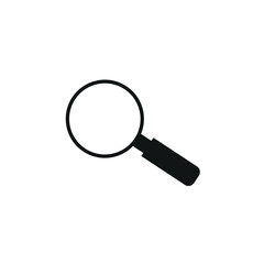 Search icon vector white background isolated