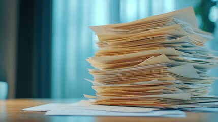 Organize your workspace by managing stacks of paper effectively