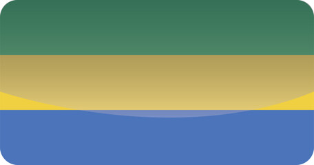 National flag of Gabon.Vector illustration