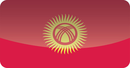 National flag of Kyrgyzstan.Vector illustration