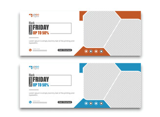 Digital marketing social media post design web banner template