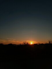 sunset in the mountains