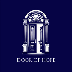 double doors vector illustration