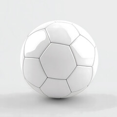 Fototapeta premium 3D Mockup Render billy white soccer ball without marks or logos