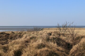 Blick auf die Küstenlandschaft bei Cuxhaven an der Nordsee