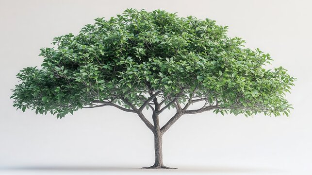 elegant honey locust tree displayed against a pristine white background showcasing its beautiful leaves and intricate branches emphasizing natural beauty and sophistication in design