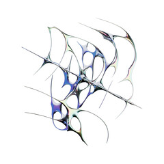 Metallic chrome type in futuristic 3D render with iridescent