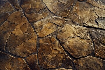 Close-up shot of a stone wall featuring an old clock