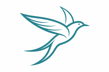 Obraz premium Single Line Bird in Flight Vector