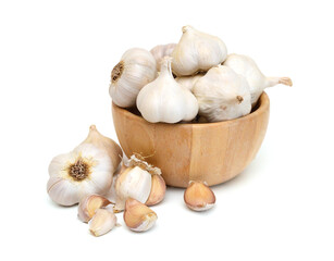 Garlic isolated on white background