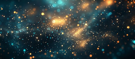 Fototapeta premium Futuristic Abstract Polygonal Background with Glowing Lines. AI generated illustration