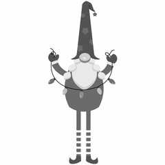 Christmas gnome with lights.