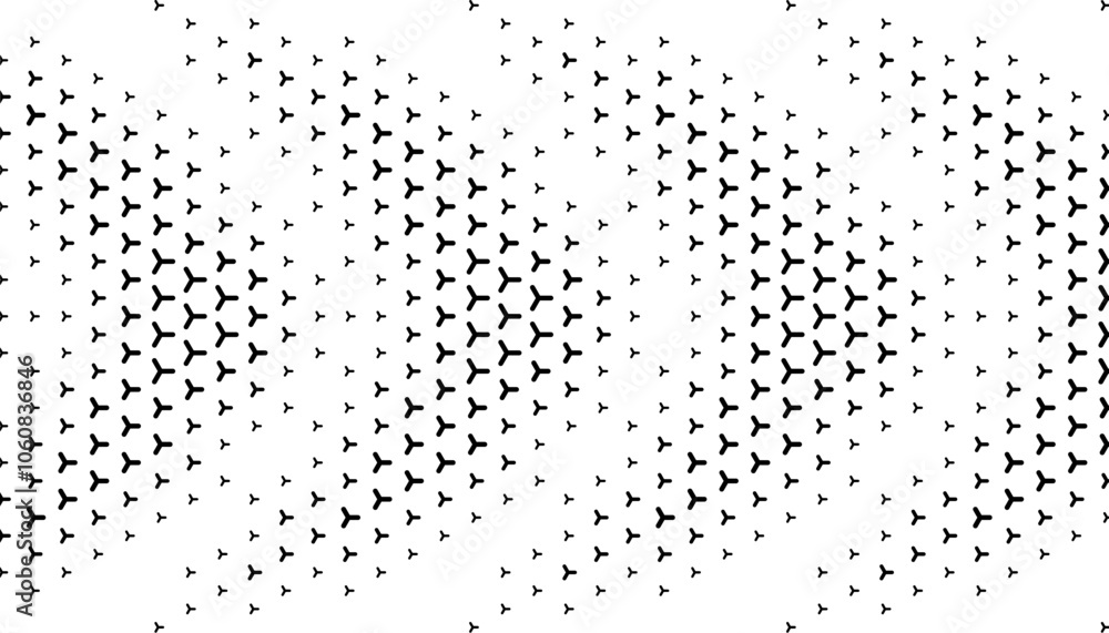 Poster black and white transition pattern with geometric shapes. sporty background fully editable vector el