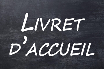 Livret d'accueil tableau noir