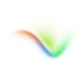 Glowing abstract gradient wave blur shape transparent background