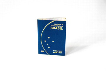 Brazilian passport on a white background